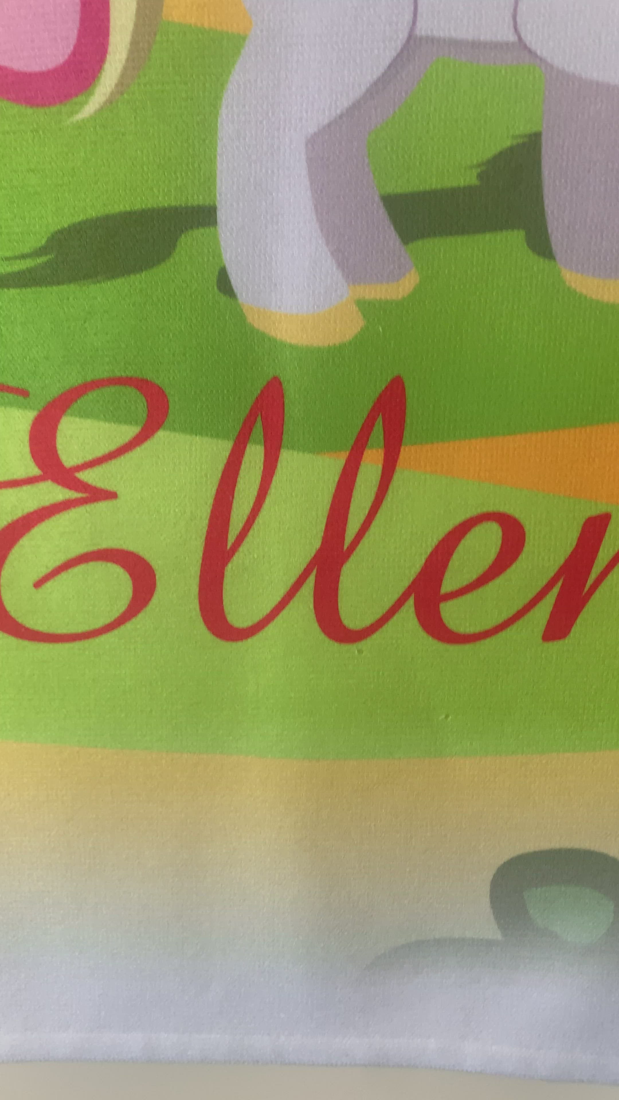 Load video: Personalised Children's Towel Unicorn Fairytale