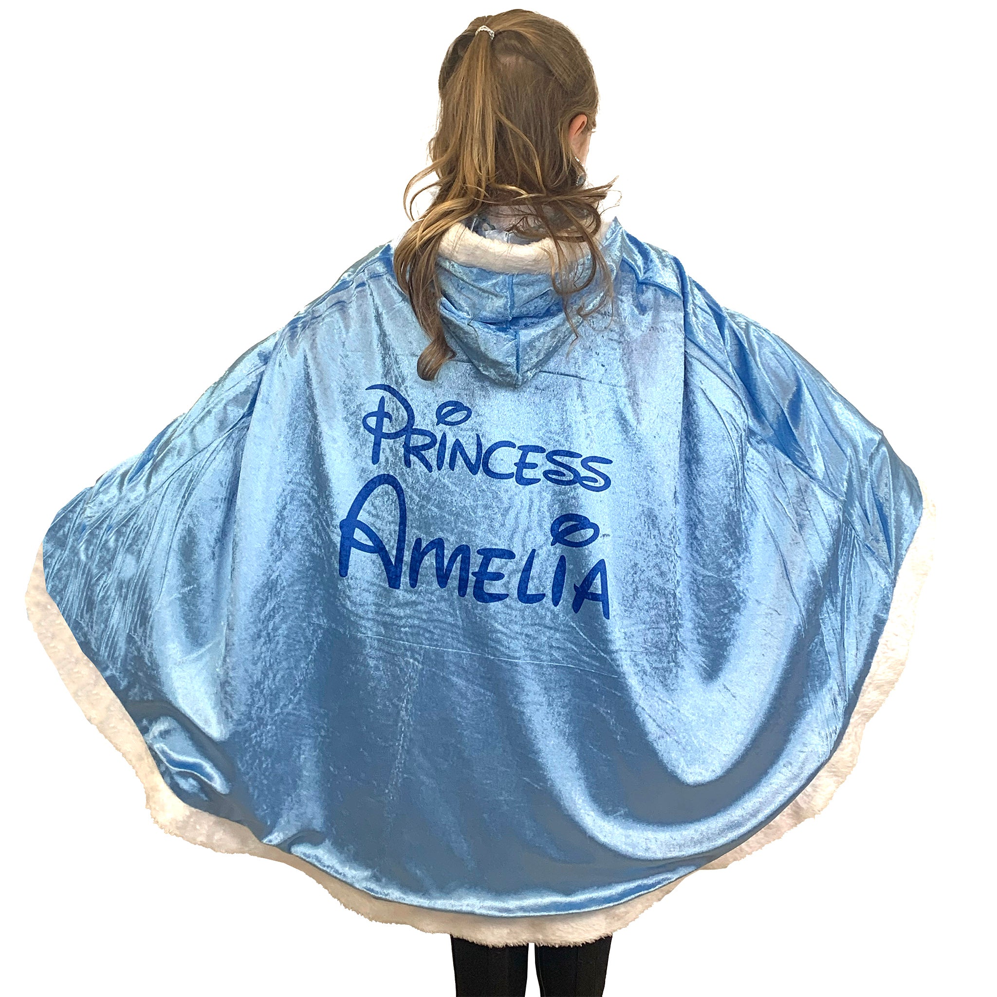 Personalised Kids Winter Wonderland Hooded Cape & Jewellery Costume Set