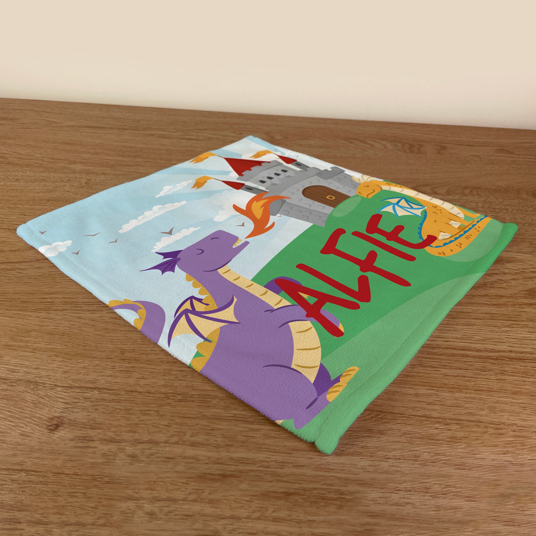 Personalised Children's Face Cloth - Dragon Fairytale