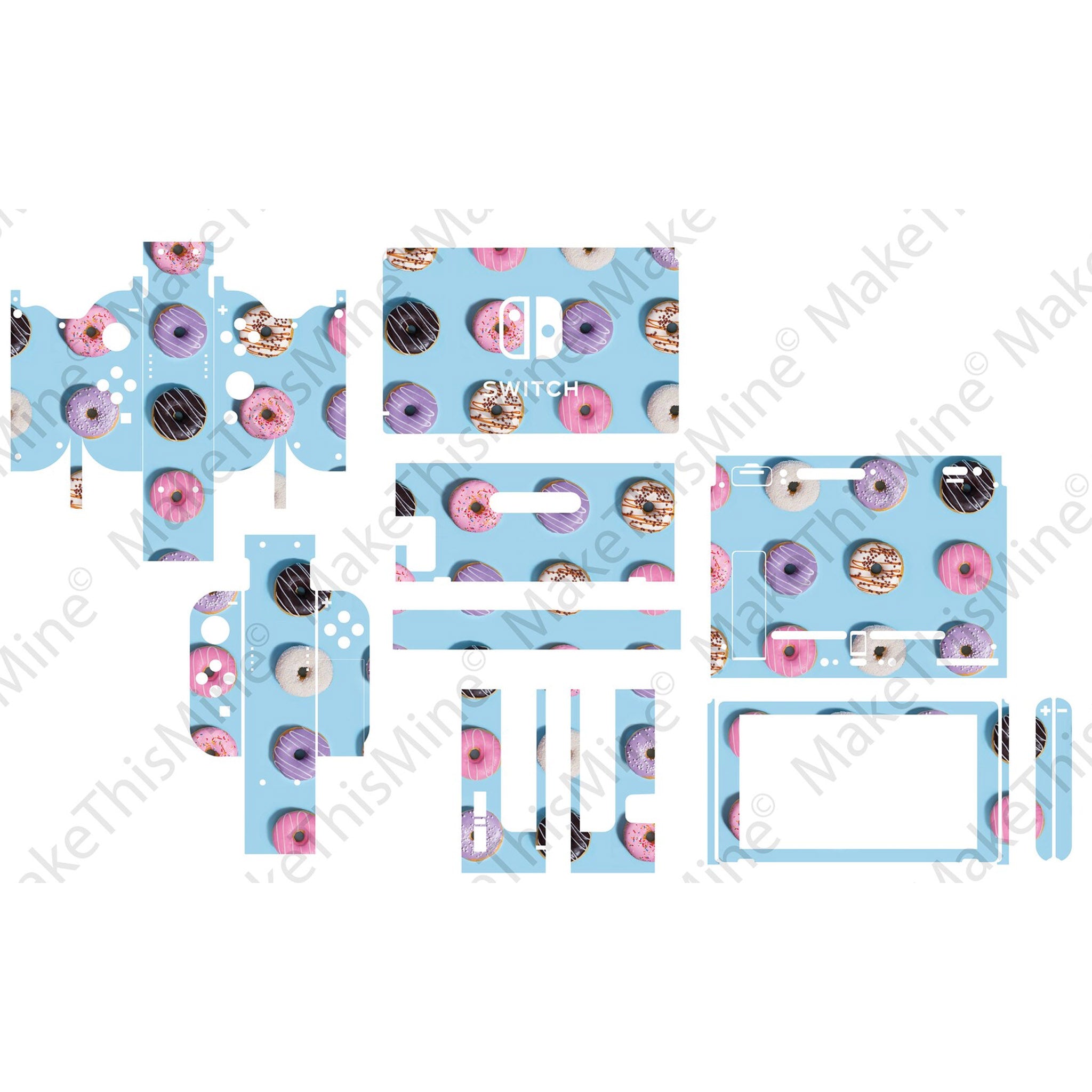 Nintendo Switch Personalised Skin Donut Design