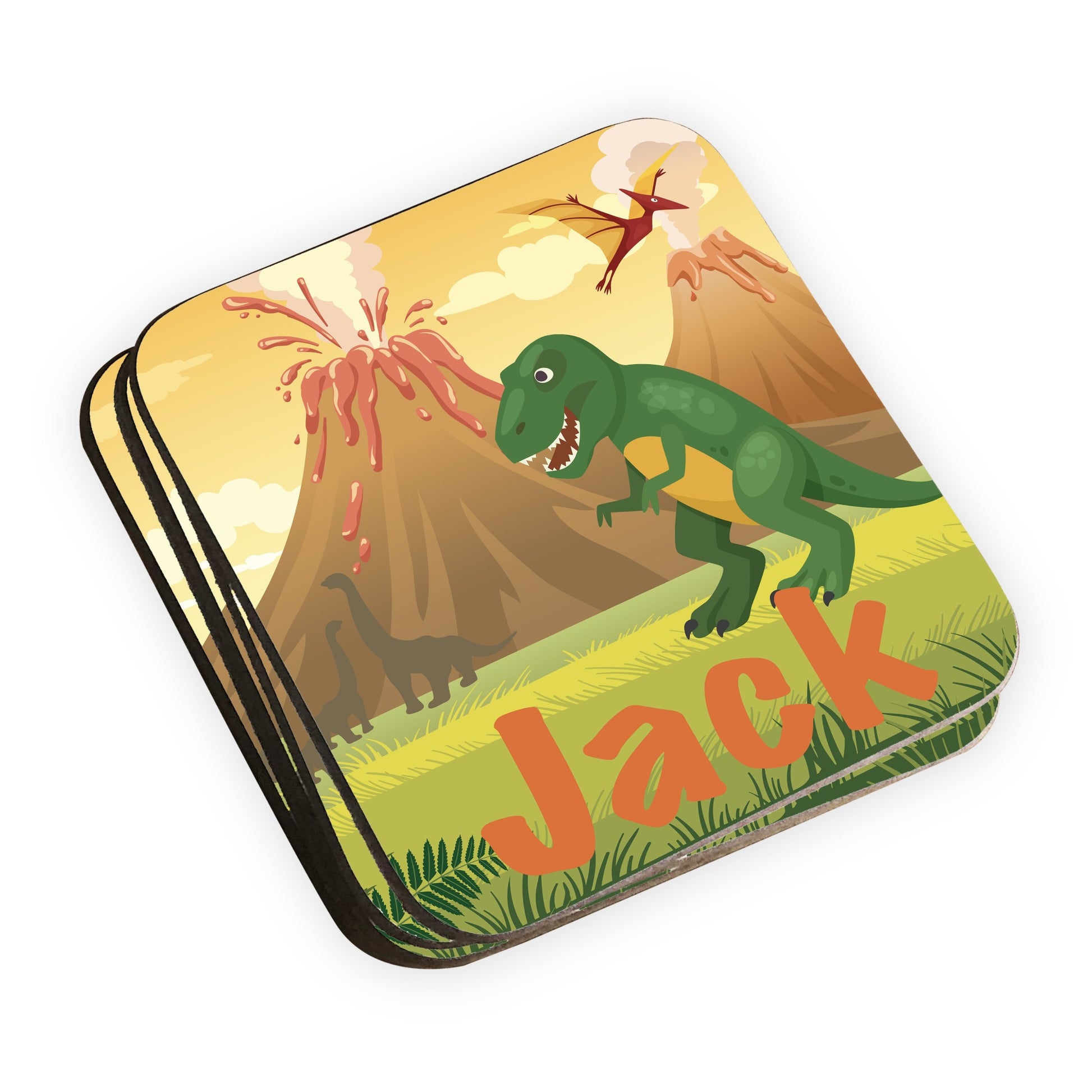 Dinosaur Design Children's Coaster Set of 4