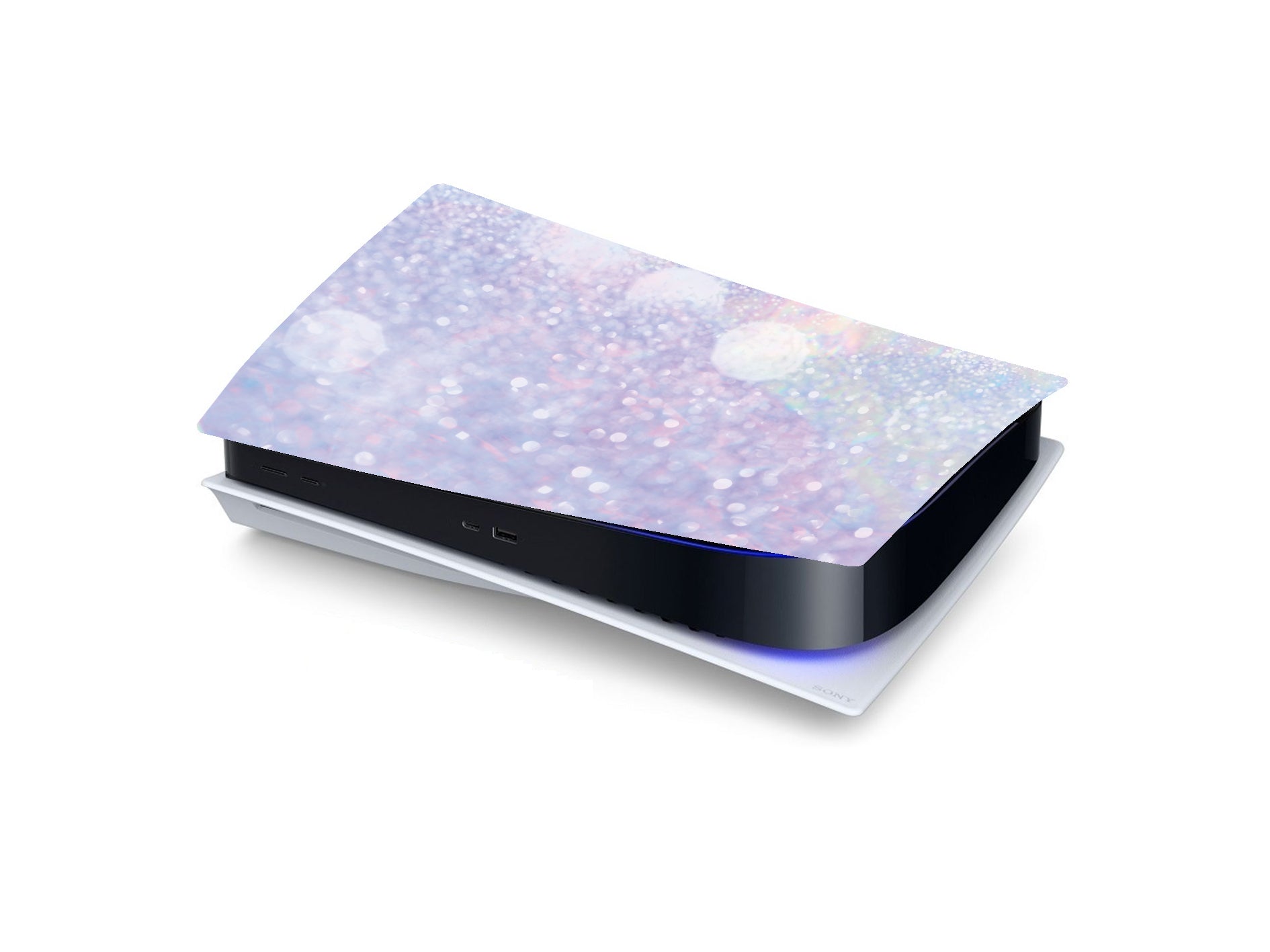 PS5 Purple Sparkle Gamer Console Vinyl Sticker - Personalised name