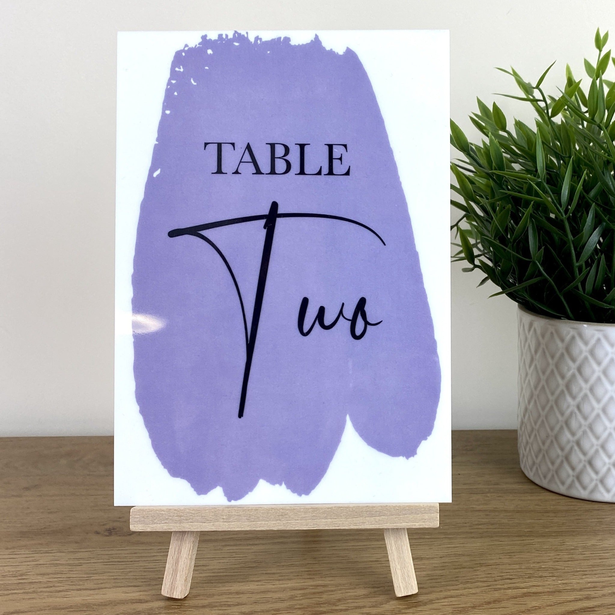 Personalised A5 Perspex Wedding & Events Table Number - Pack of 5
