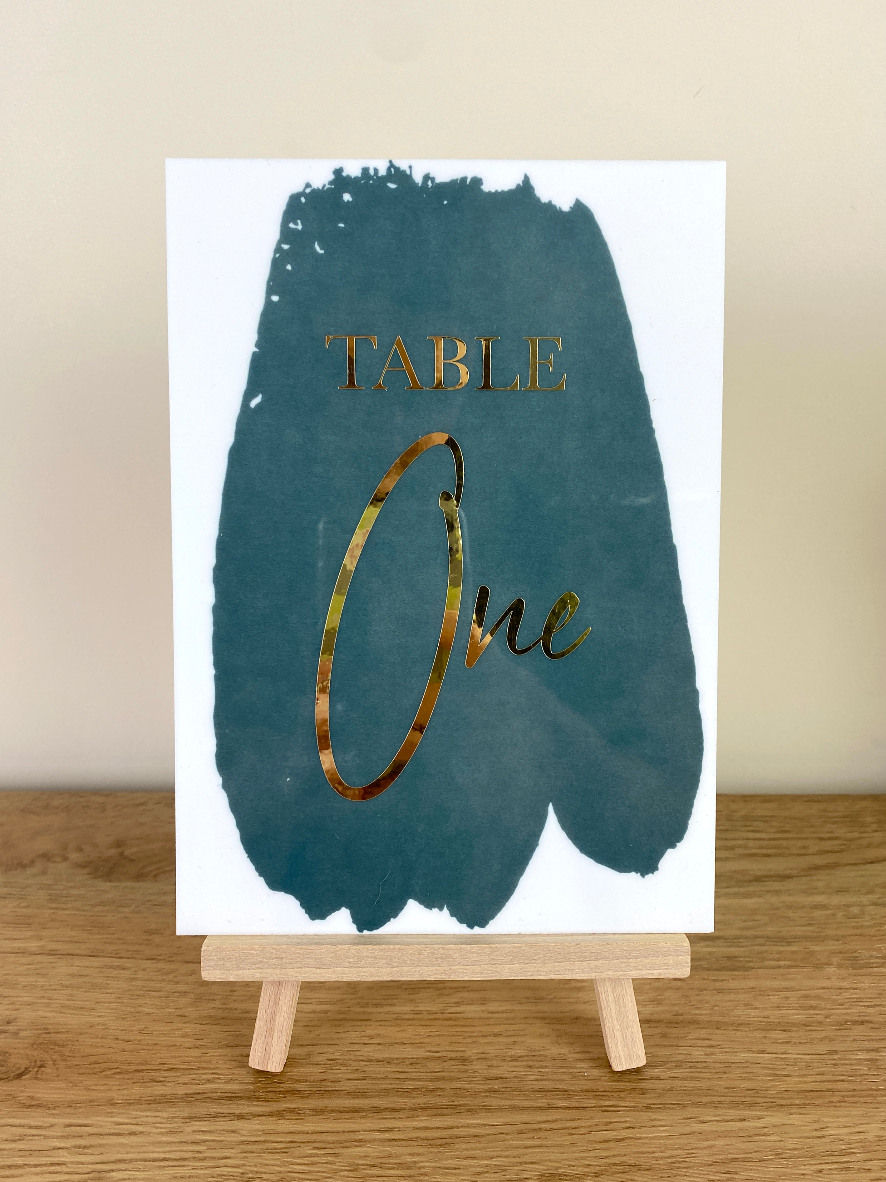 Personalised A5 Perspex Wedding & Events Table Number - Pack of 5