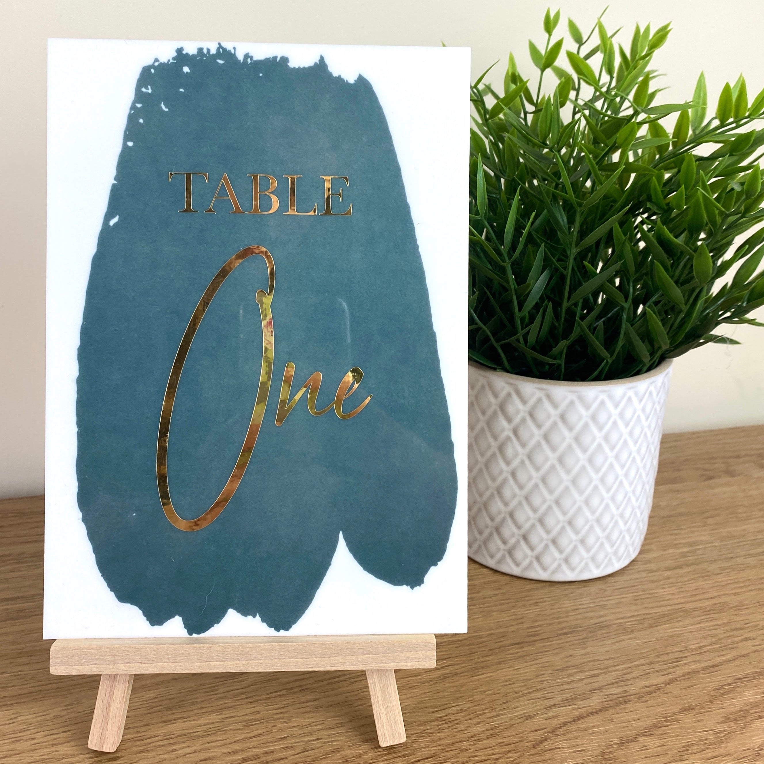 Personalised A5 Perspex Wedding & Events Table Number - Pack of 5