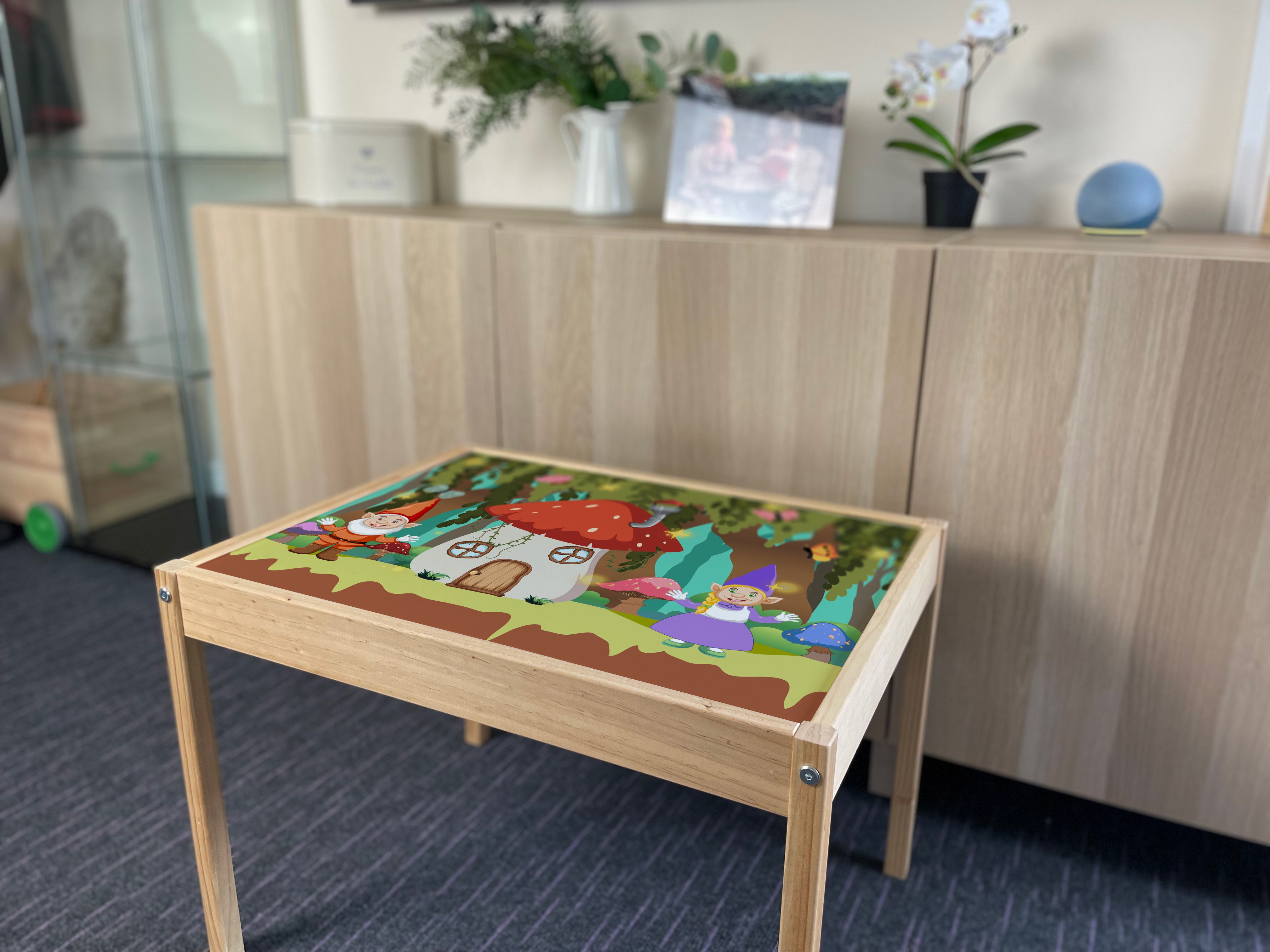 Kids Mushroom Table Top STICKER ONLY Compatible with IKEA Latt Tables
