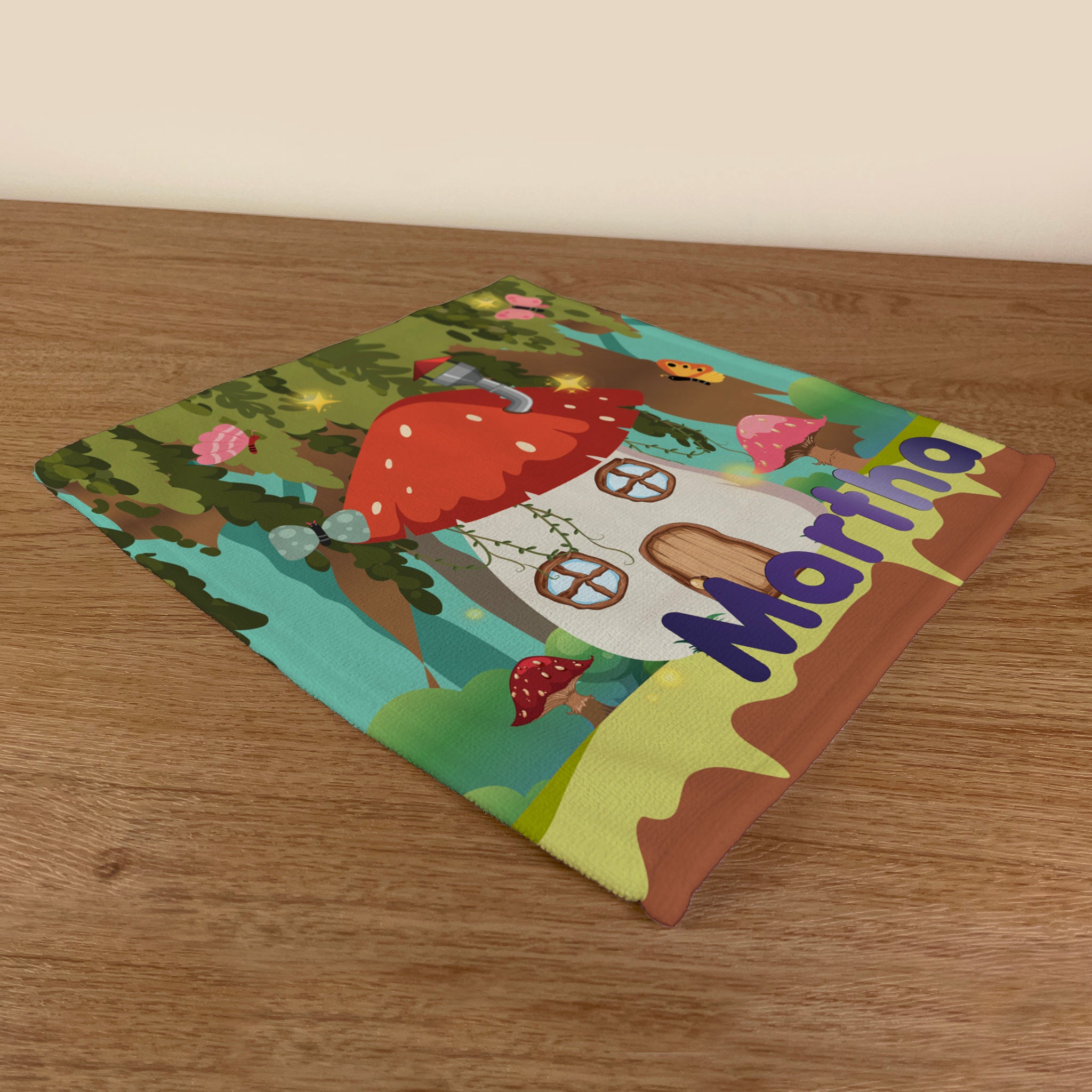 Personalised Children's Face Cloth - Mushroom