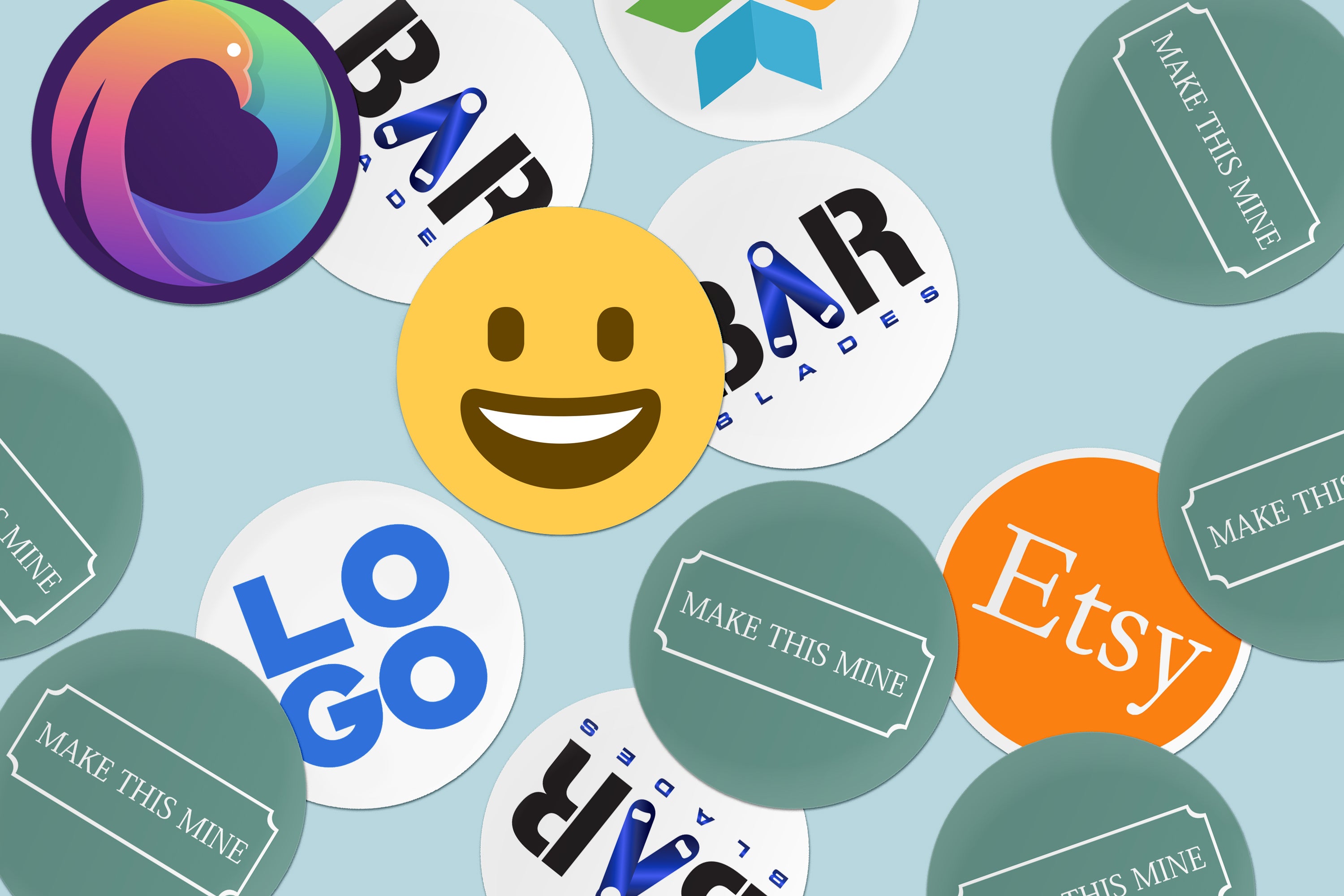 Personalised Logo or Photo Round Vinyl Sticker