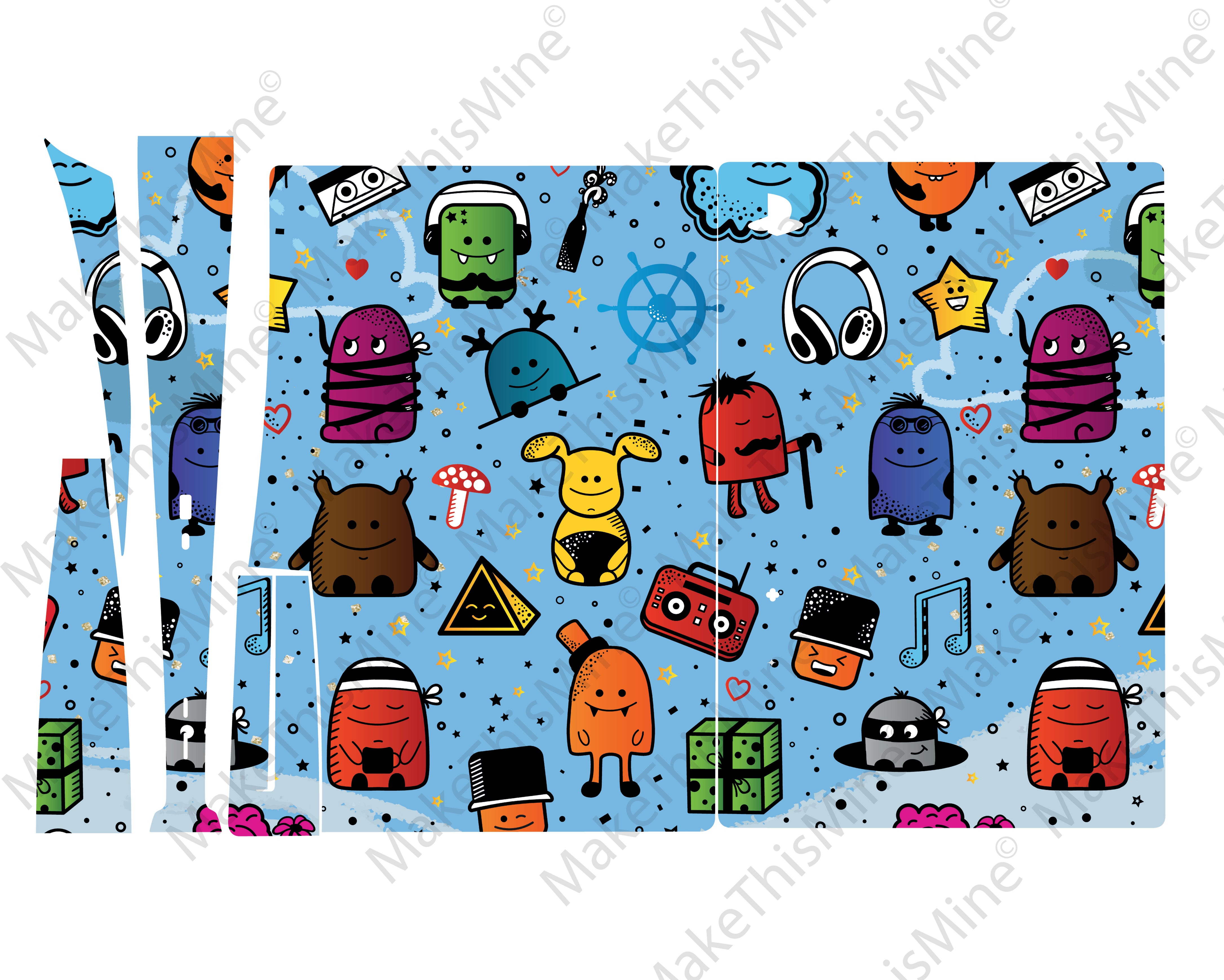 PS5 Little Monster Gamer Console Vinyl Sticker
