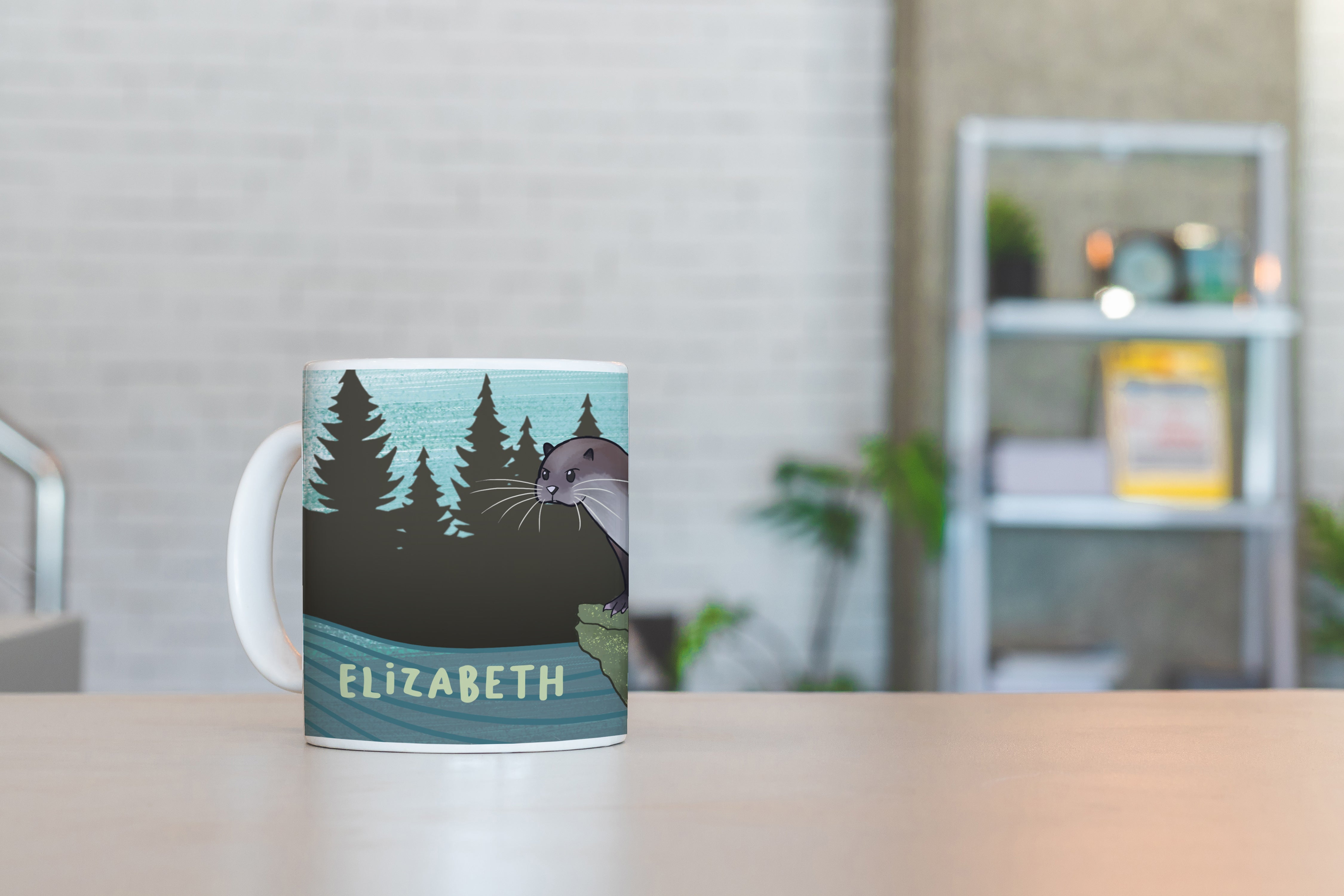 Personalised Children's 11oz Ceramic Mug - Otter