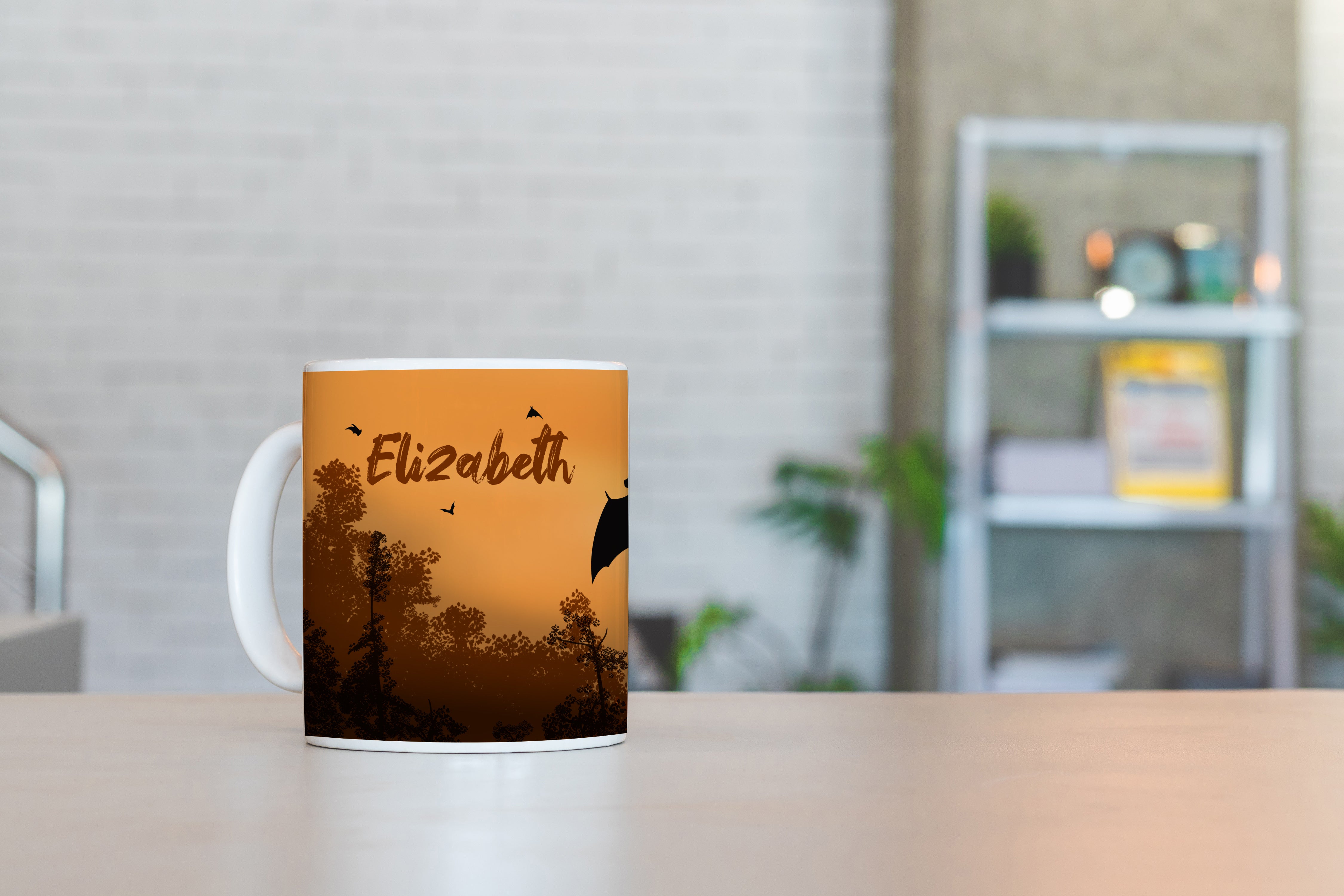 Personalised Children's 11oz Ceramic Mug - Bats
