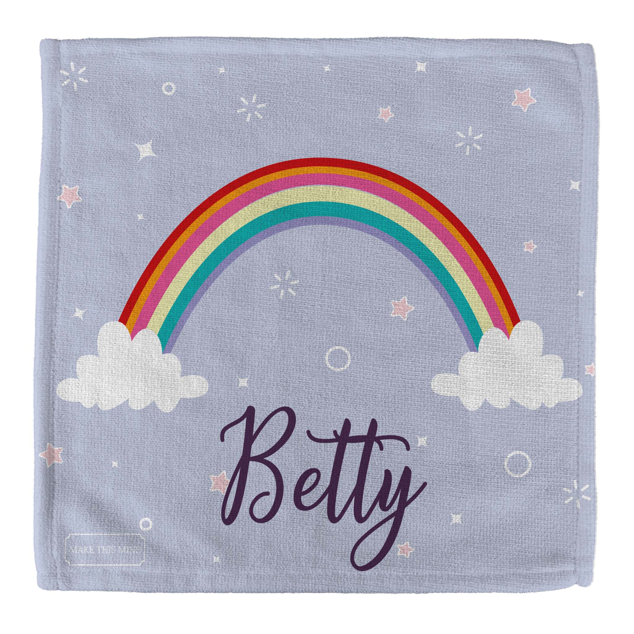 Personalised Children's Face Cloth - Rainbow