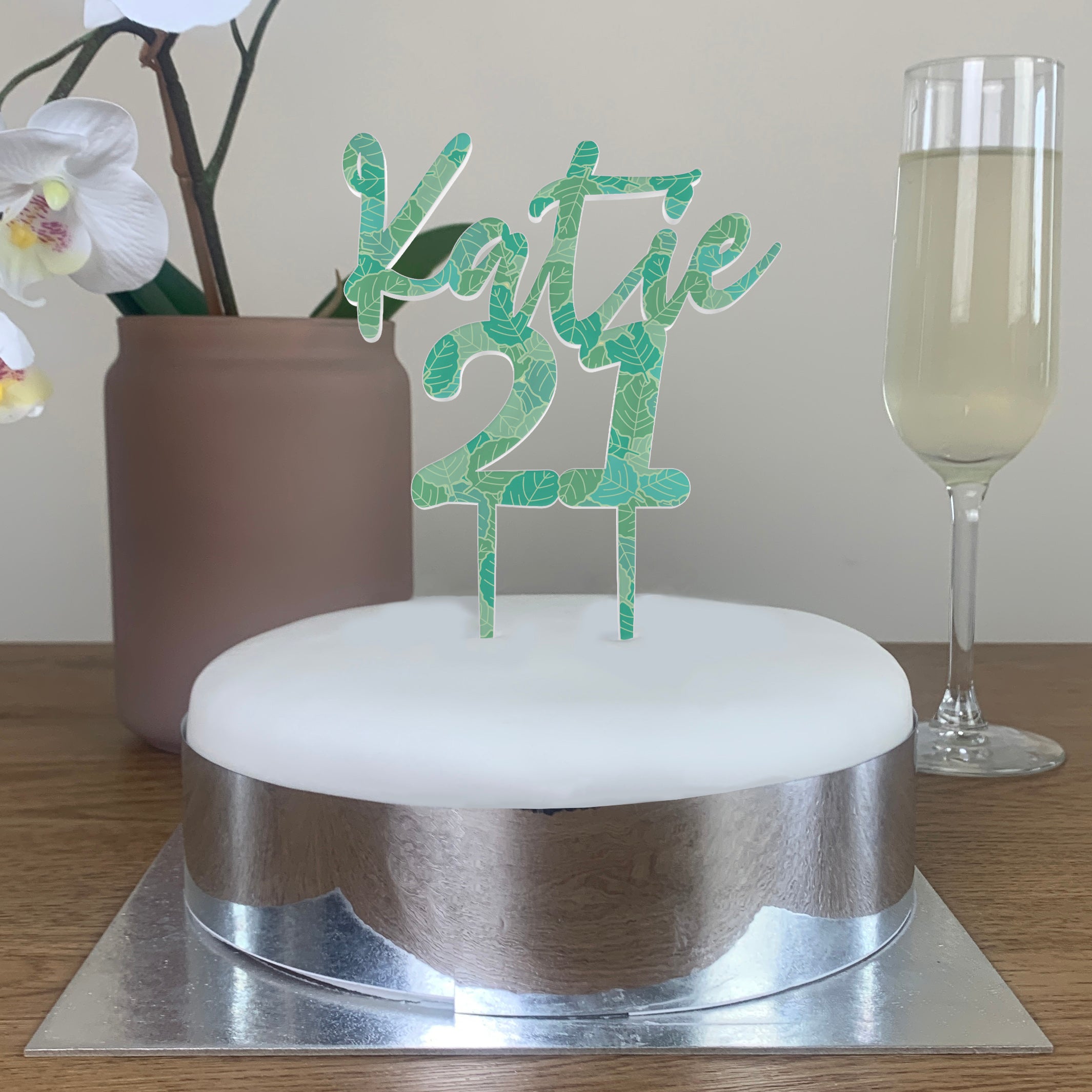 Personalised Perspex Birthday Cake Topper