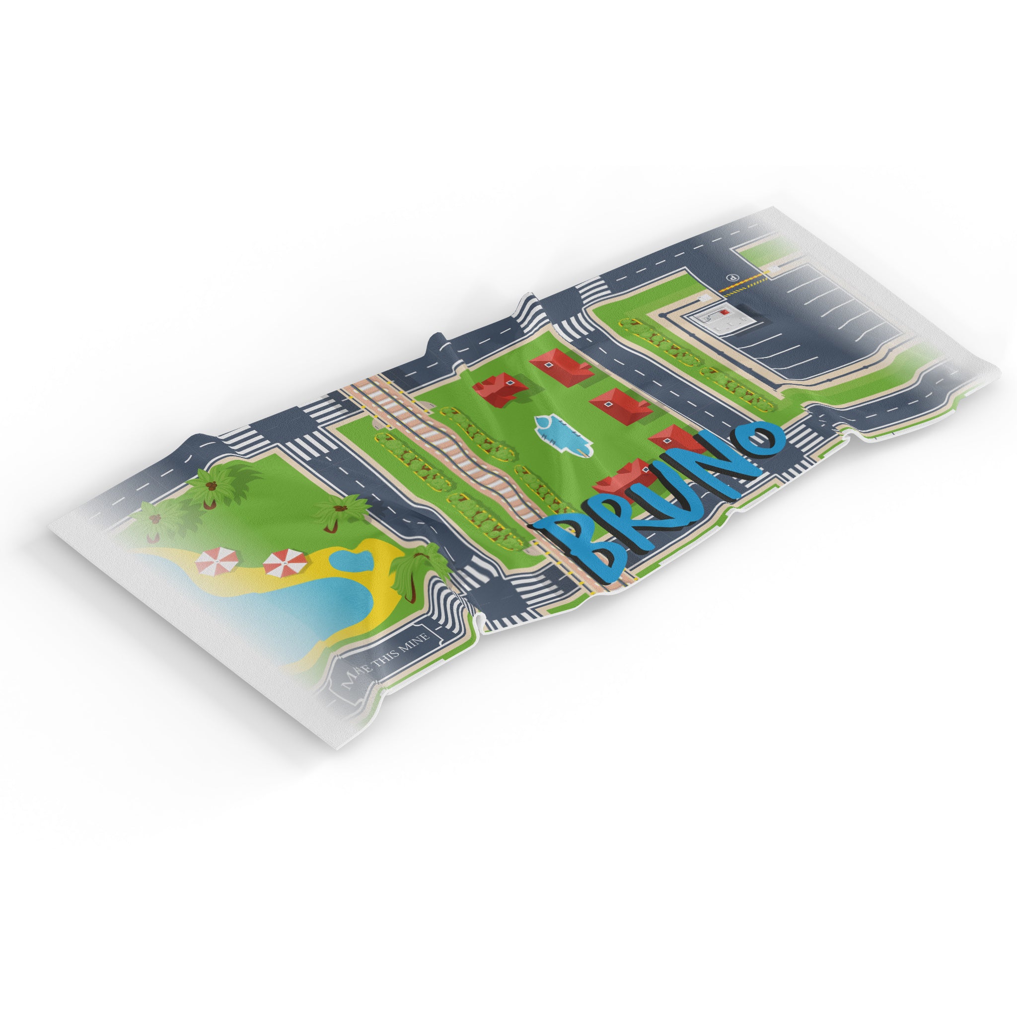 Personalised Children's Towel City Town