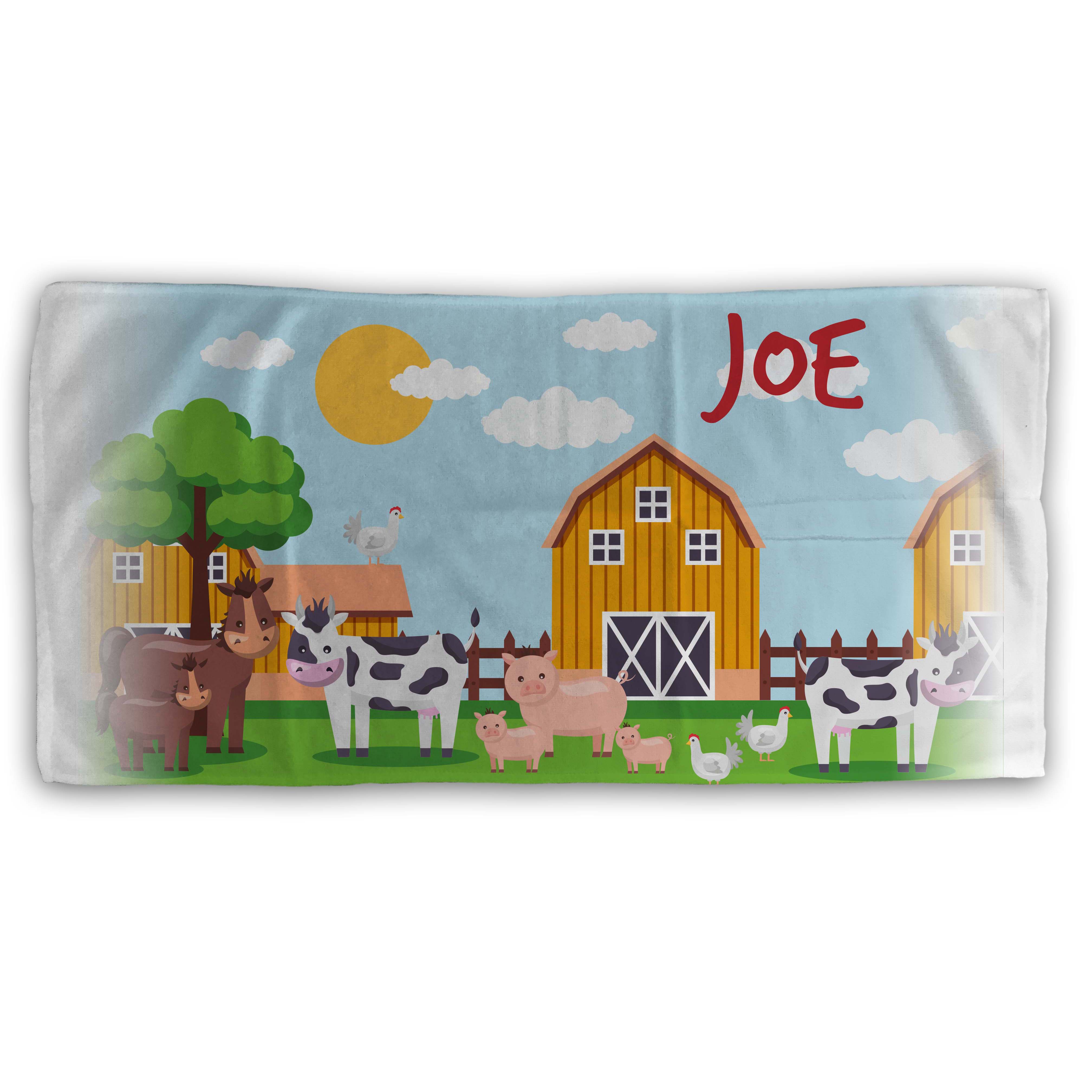 Personalised Children's Towel Farm