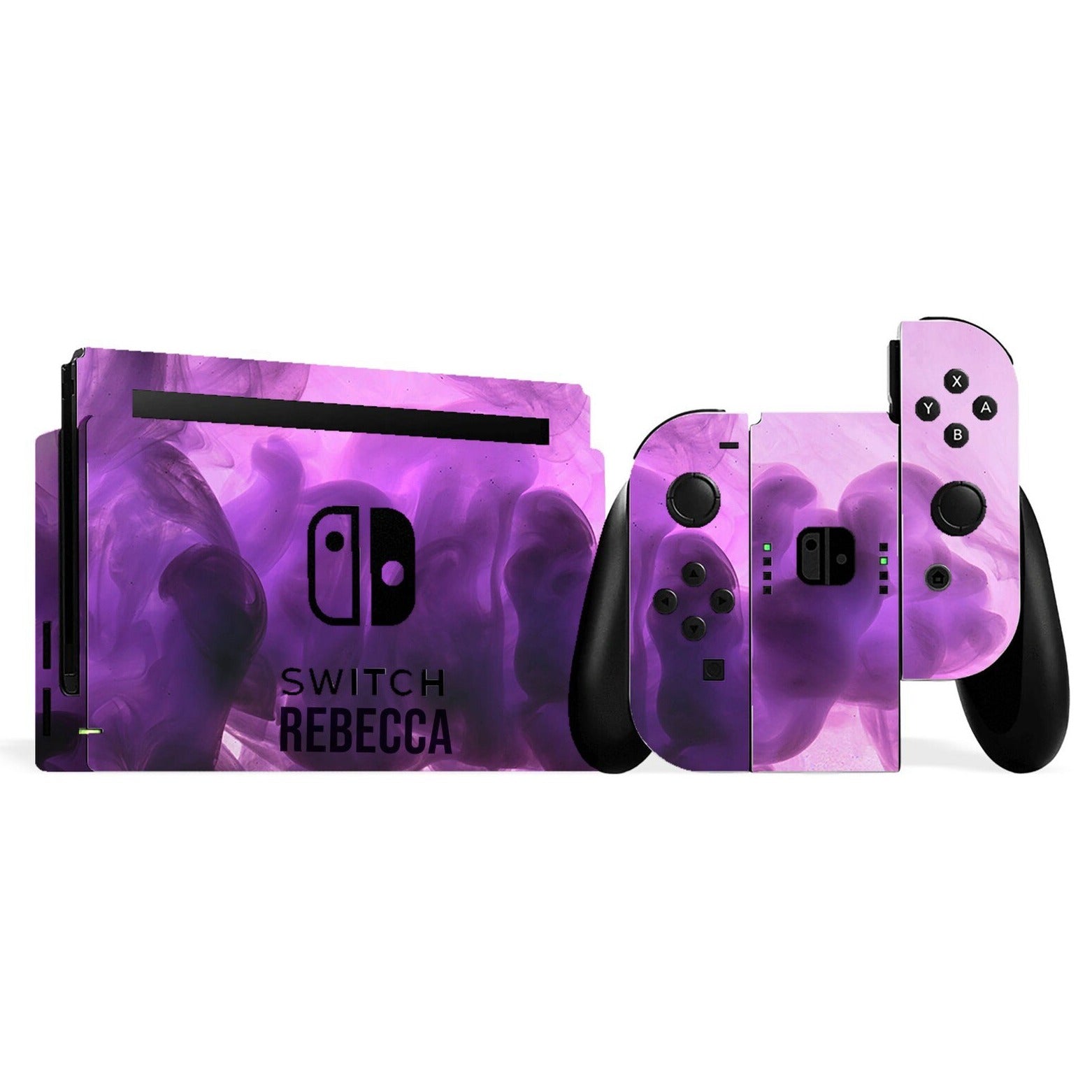 Nintendo Switch Personalised Skin Purple Smoke Design