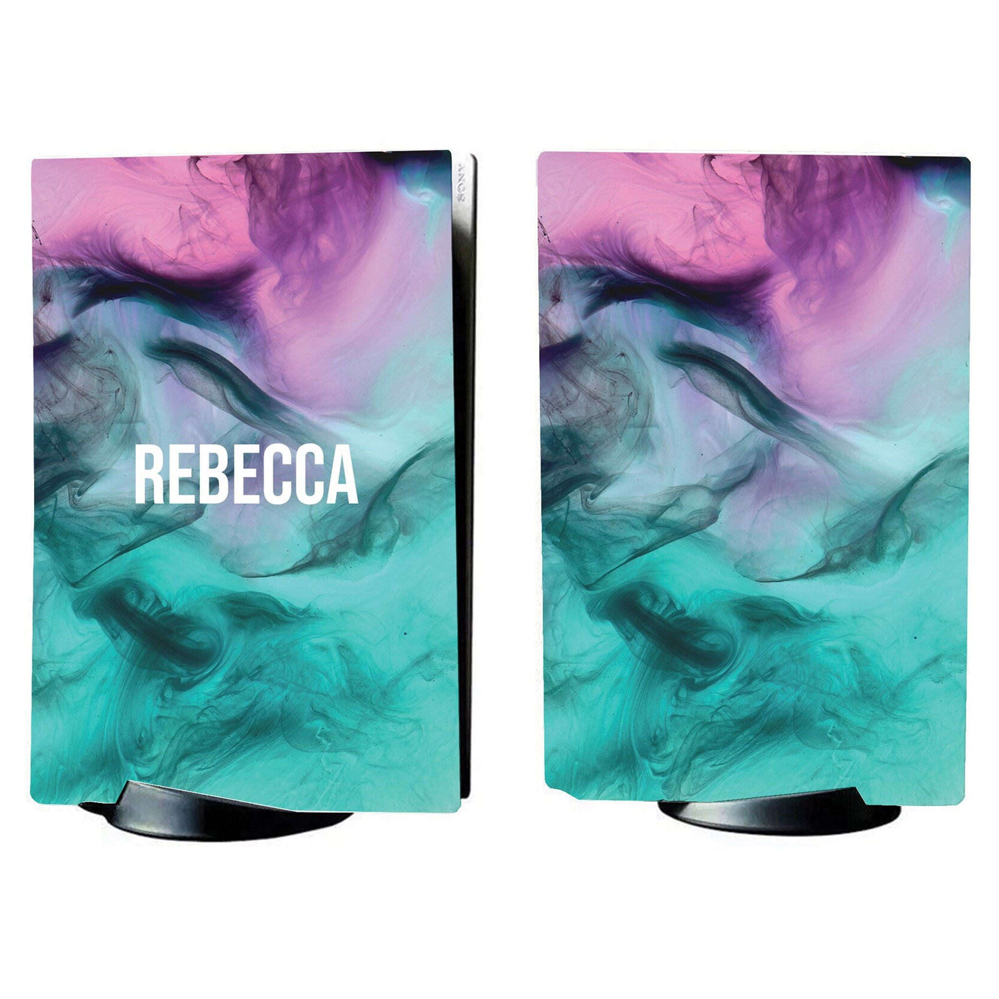 PS5 Pink and Green Ink Personalised Console Vinyl Sticker