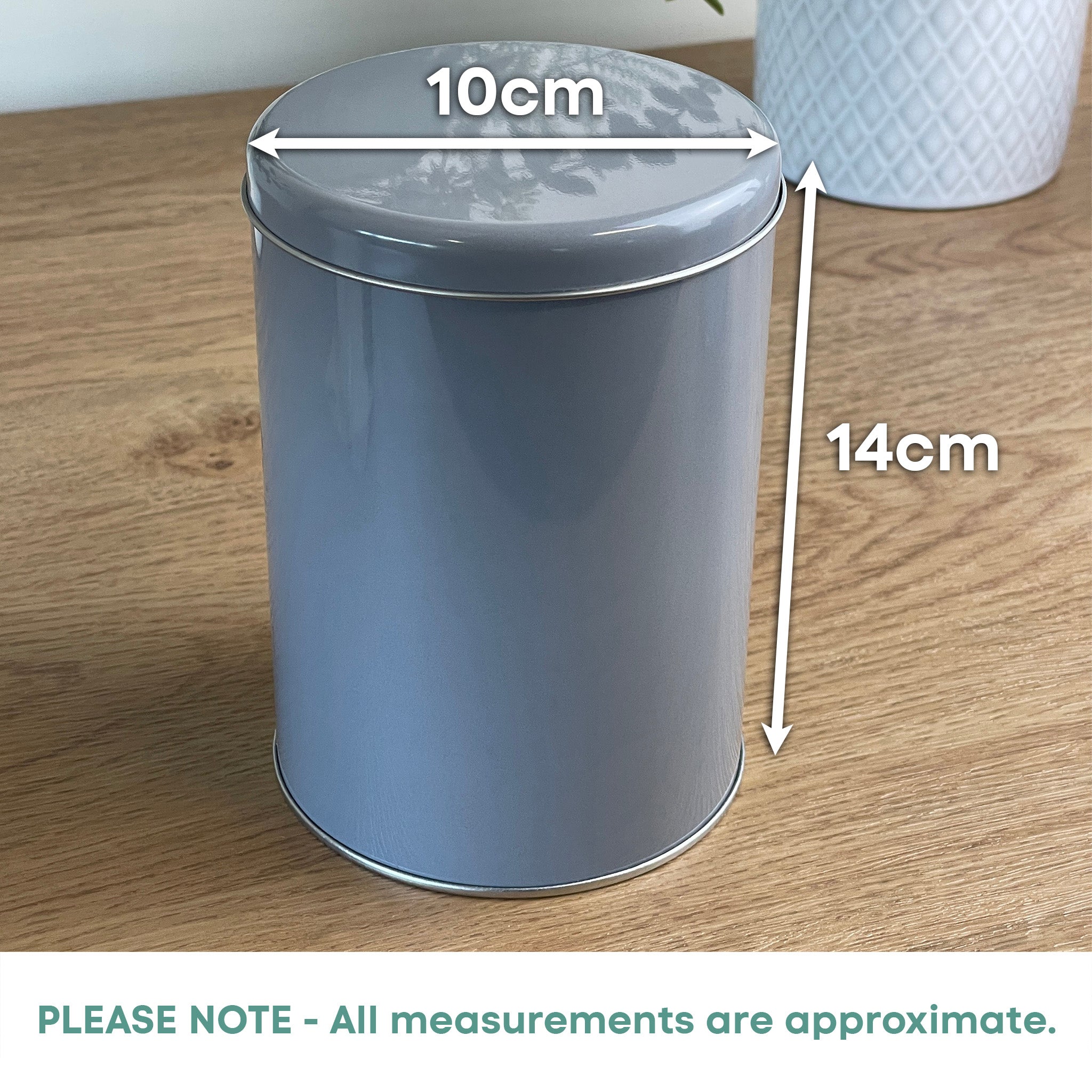 Personalised Round 1L Storage Tin - Tea Bags, Instant Coffee, Beans
