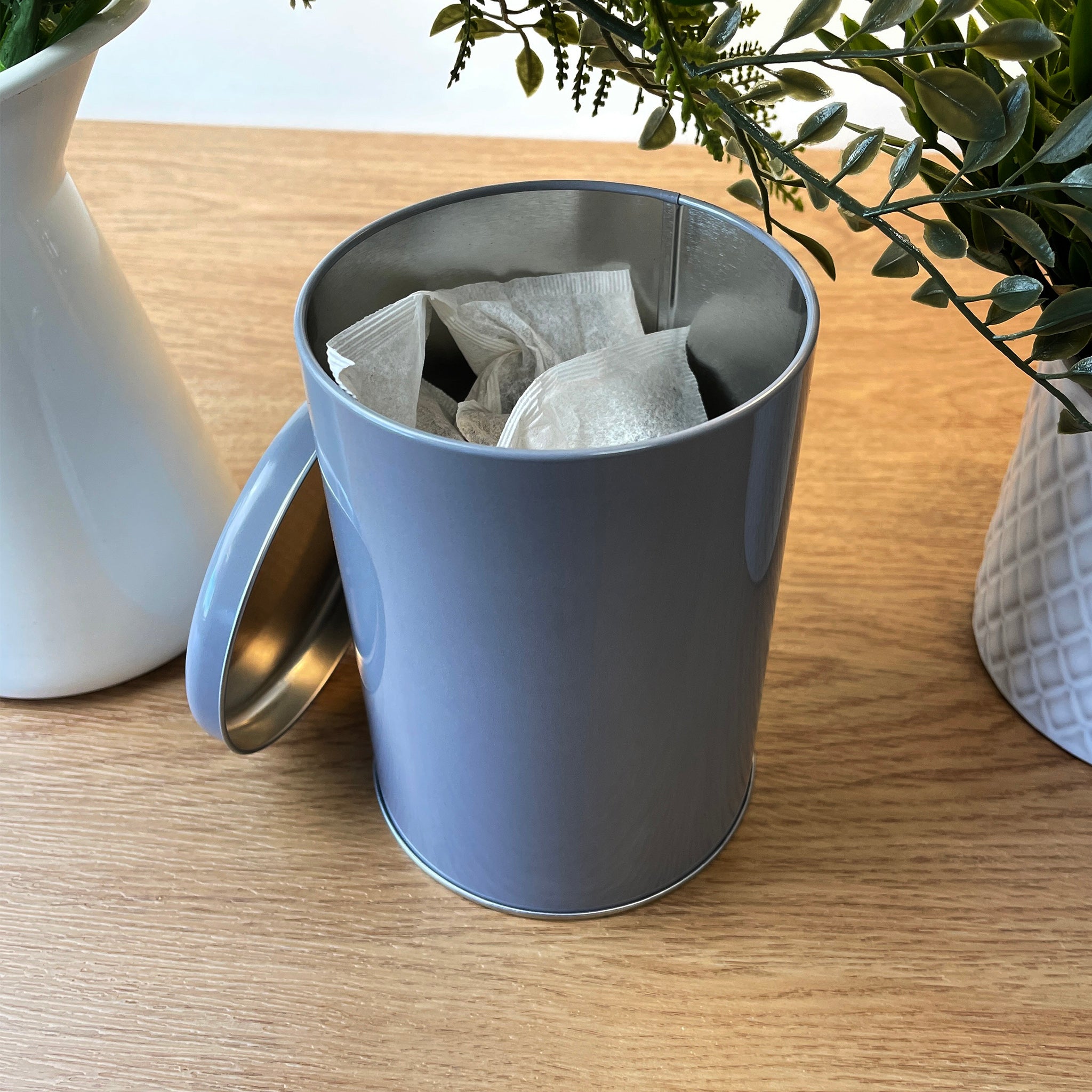 Personalised Round 1L Storage Tin - Tea Bags, Instant Coffee, Beans