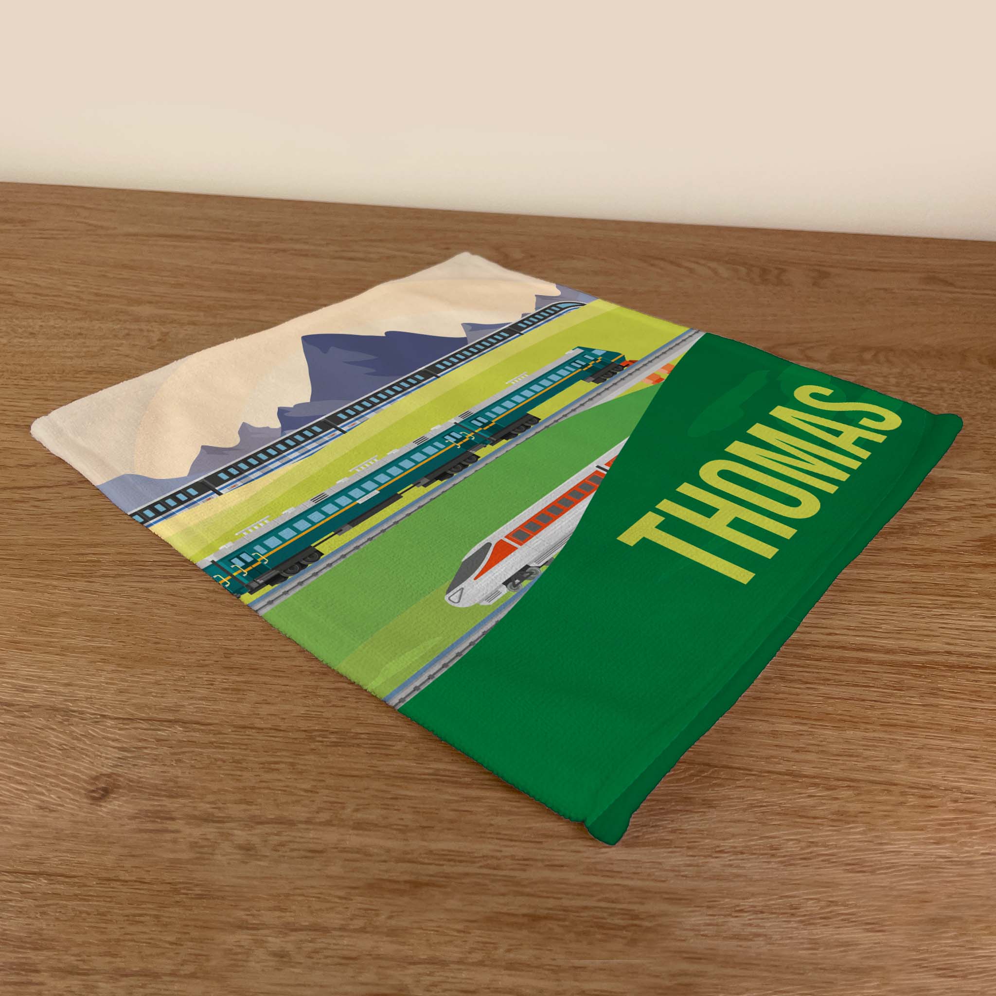 Personalised Children's Face Cloth - Train