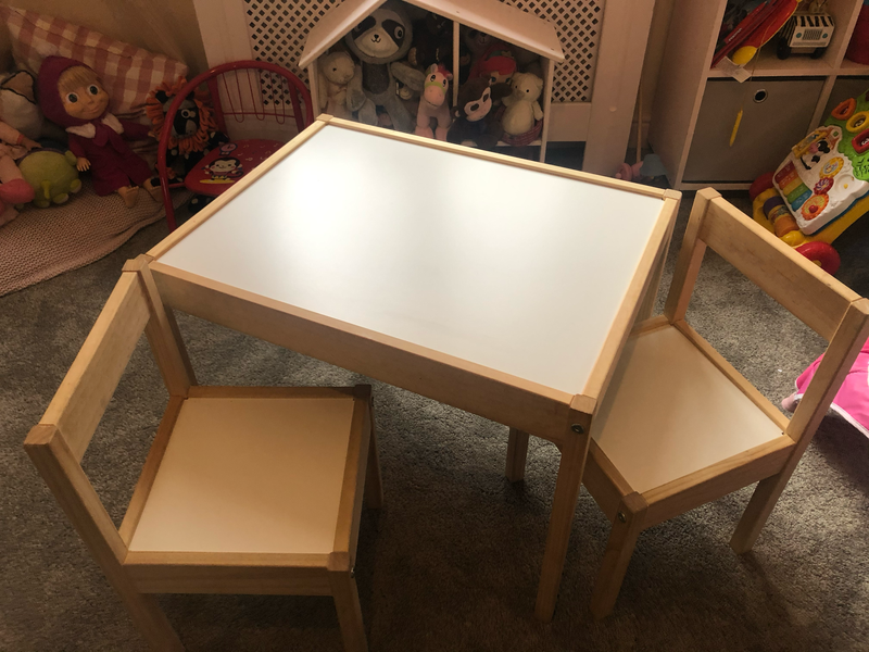 Plain Children's Table and 2 Chairs