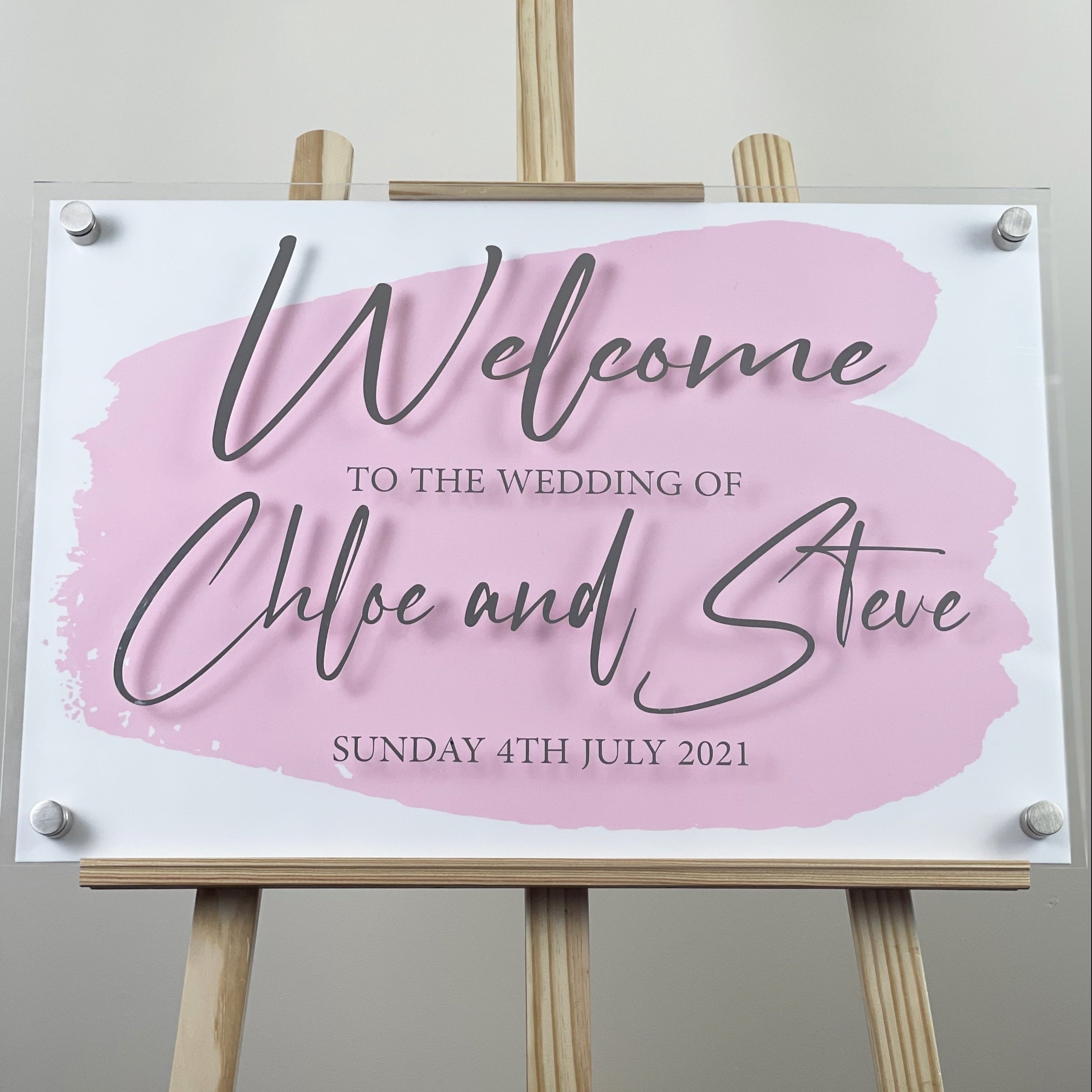 Personalised Perspex Welcome to our Wedding 3D Sign