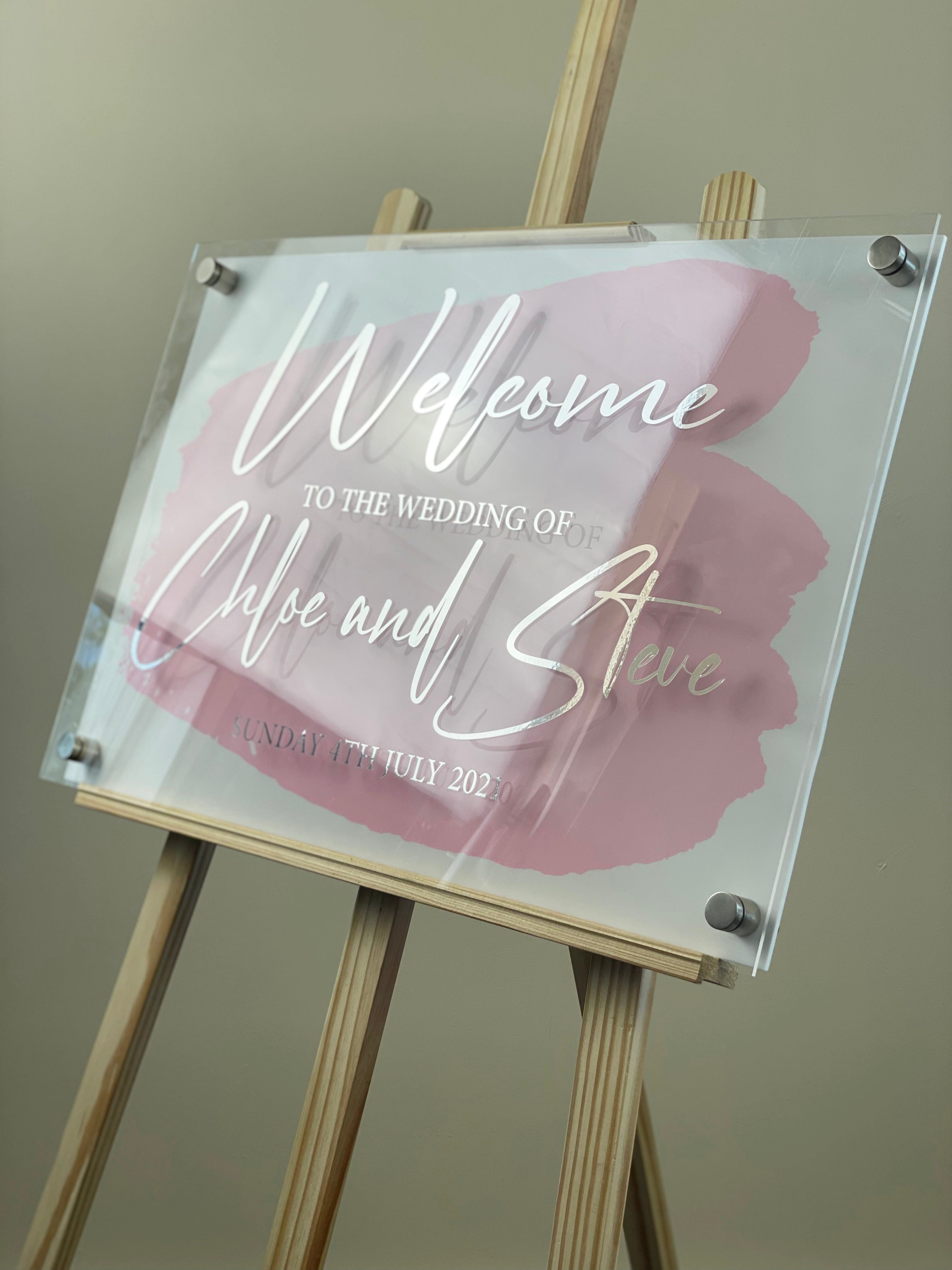 Personalised Perspex Welcome to our Wedding 3D Sign