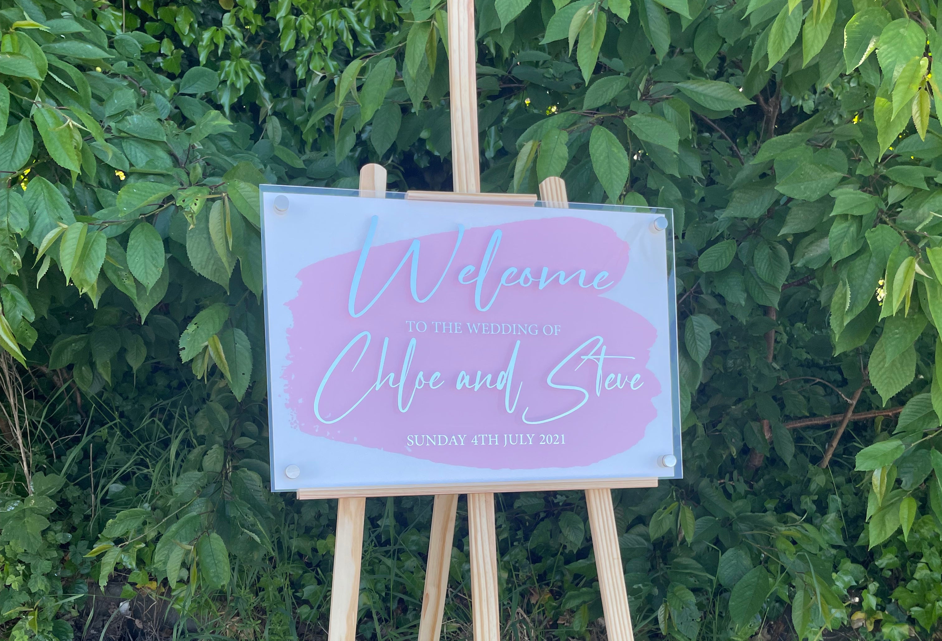 Personalised Perspex Welcome to our Wedding 3D Sign