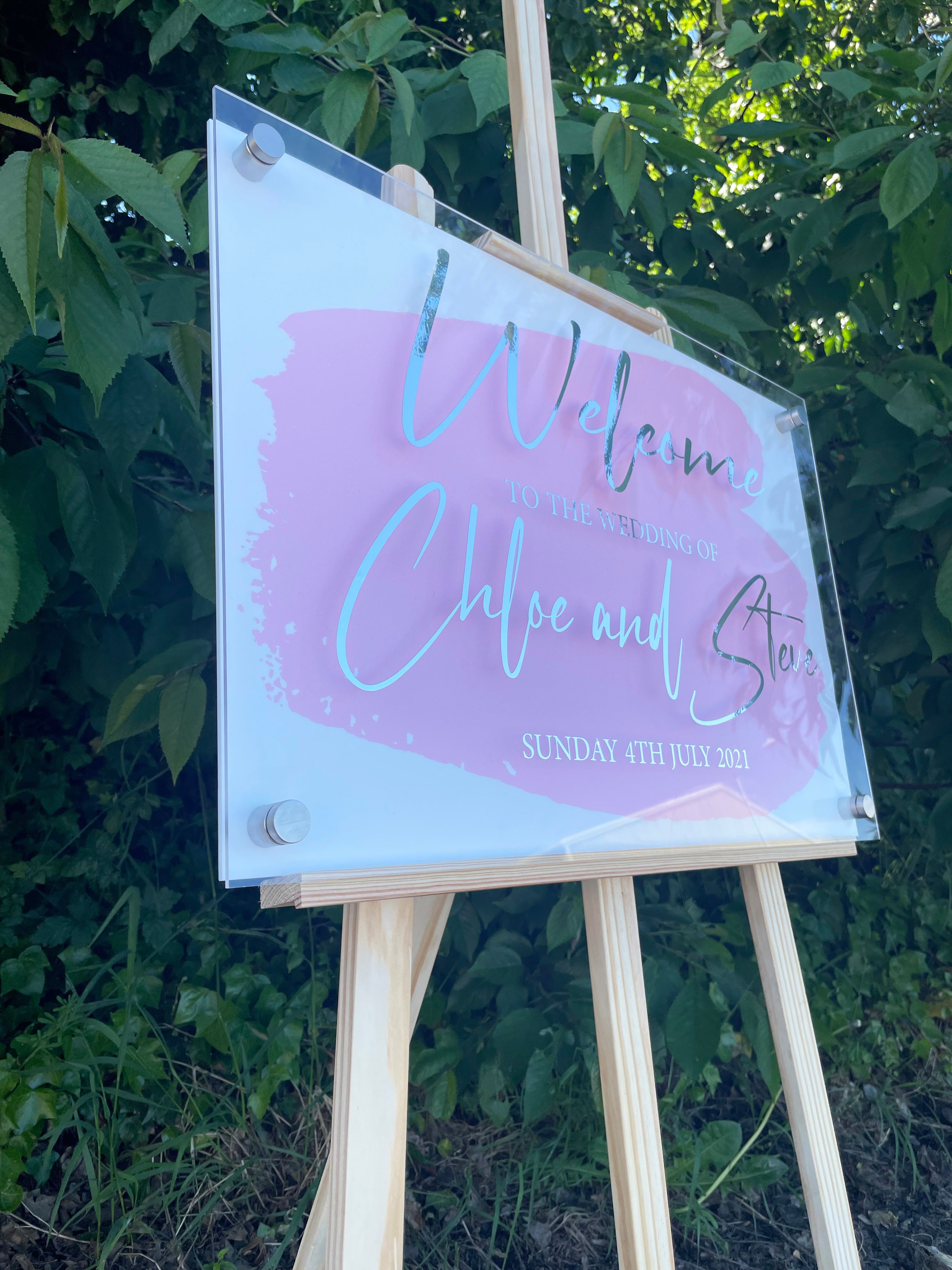 Personalised Perspex Welcome to our Wedding 3D Sign