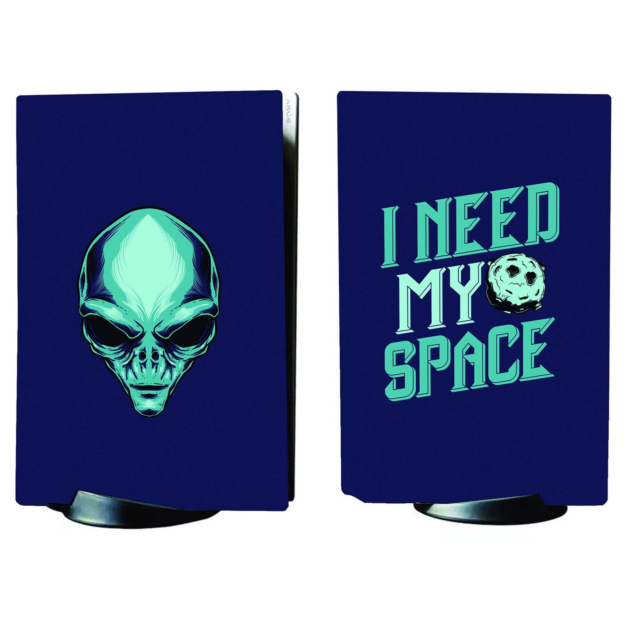 PS5 Blue Alien Personalised Console Vinyl Sticker