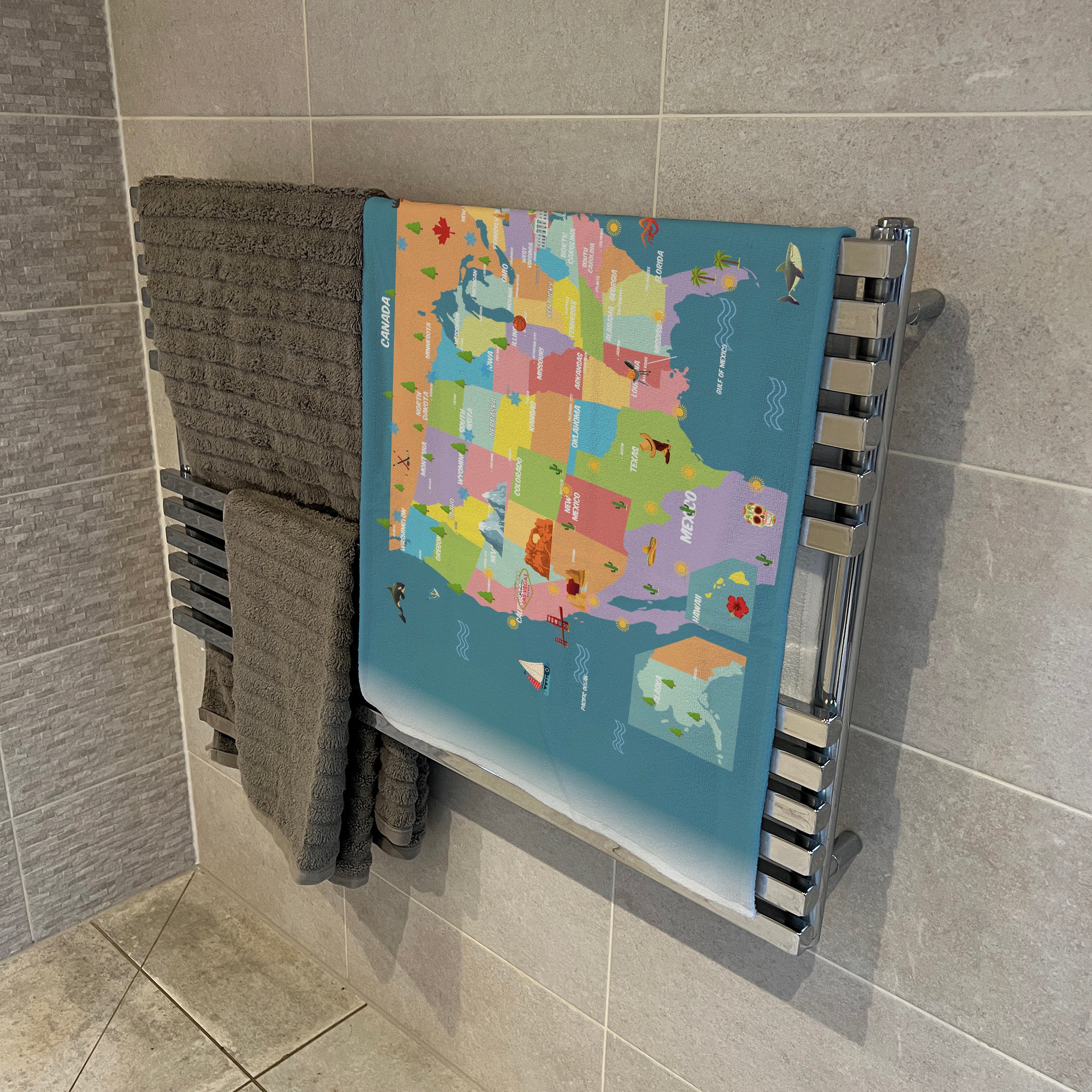 Children's Towel - USA America Map