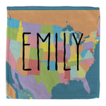 Personalised Children's Towel & Face Cloth Pack - American Map
