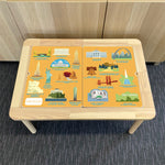 Kids USA Landmarks Table Top STICKER ONLY Compatible with IKEA Flisat Tables
