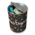 Personalised Pick & Mix Sweets Tin Can with Gingerbread Man Design