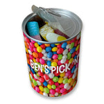 Personalised Pick & Mix Sweets Tin Can with Gum Ball Design