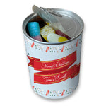 Personalised Pick & Mix Sweets Tin Can with Festive Christmas Design