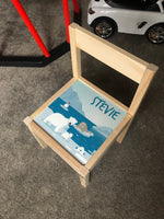Personalised Children's Ikea LATT Wooden Table and 1 Chair Printed Arctic