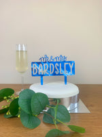 Personalised Perspex Fancy Road Sign Wedding Cake Topper
