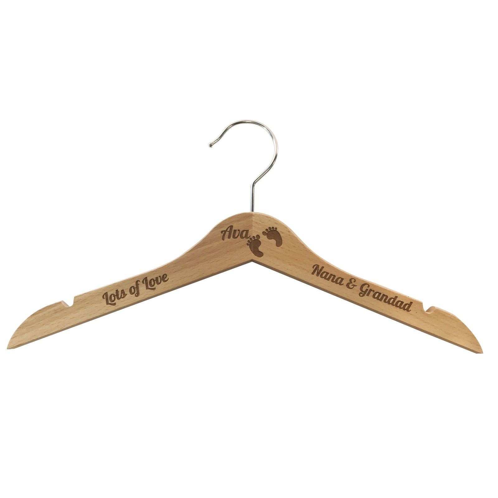 Personalised Children's Coat Hanger - Brown