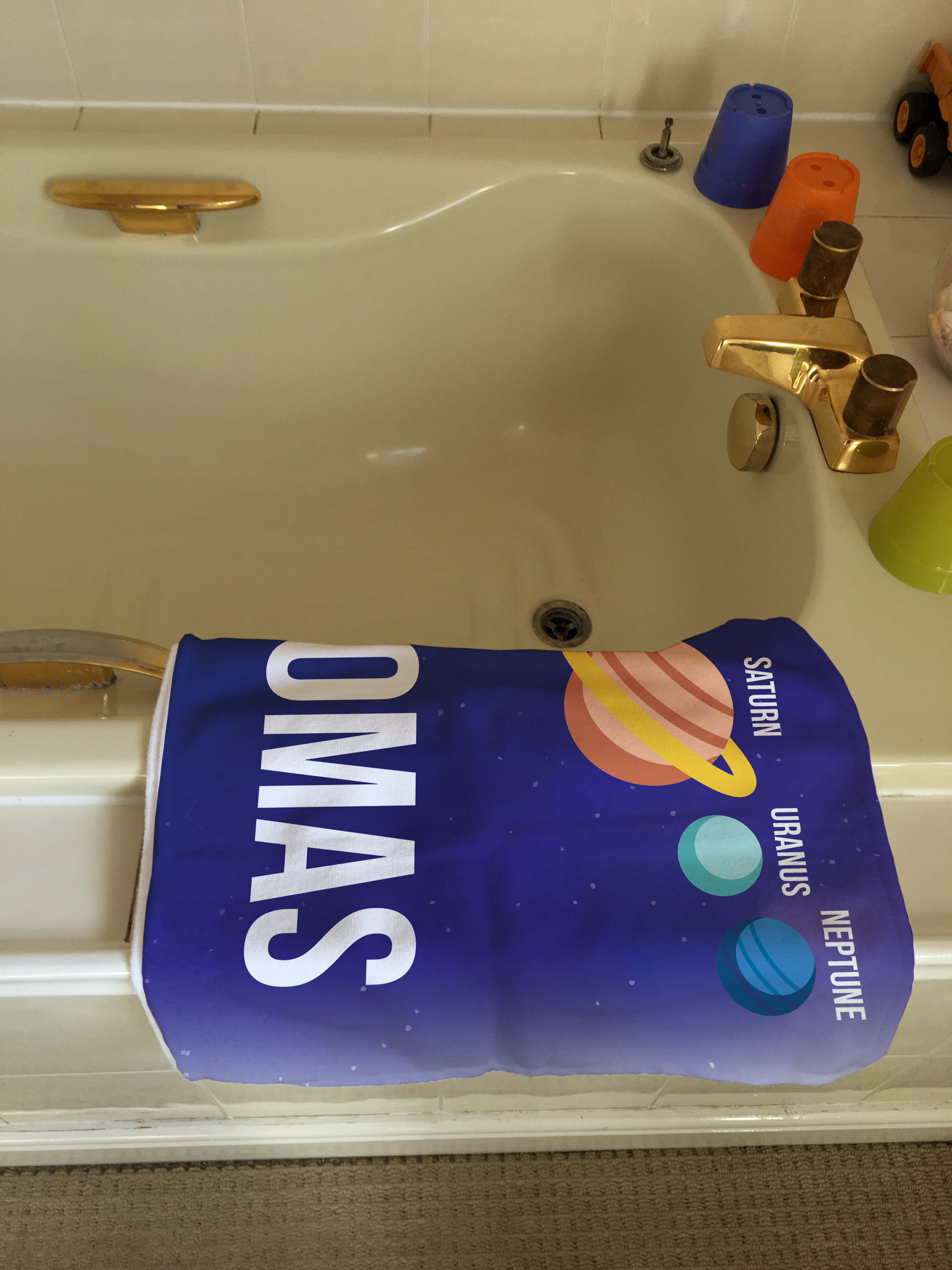 Personalised Children's Towel Planets Solar System