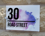 Personalised House Number Sign Street Design