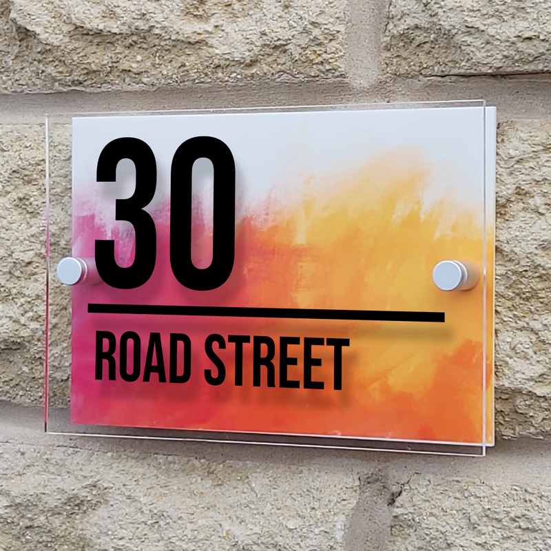 Personalised House Number Sign Street Design