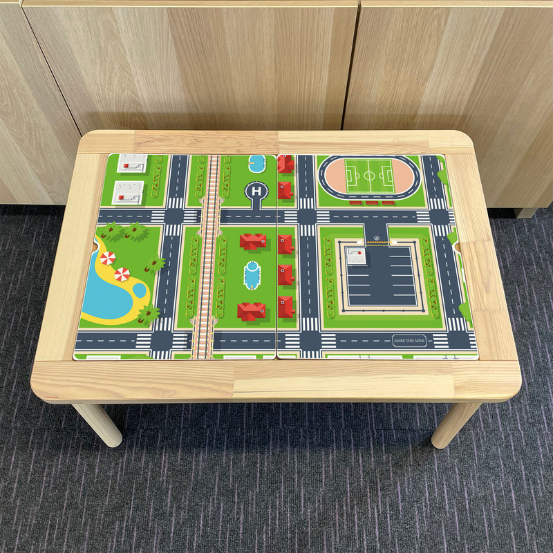 Kids City Town Table Top STICKER ONLY Compatible with IKEA Flisat Tables