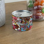 Personalised Pick & Mix Sweets Tin Can with Mixed Sweets Design