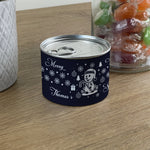 Personalised Pick & Mix Sweets Tin Can with Snowman Design