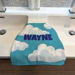 Personalised Children's Face Cloth - Cloud Numbers