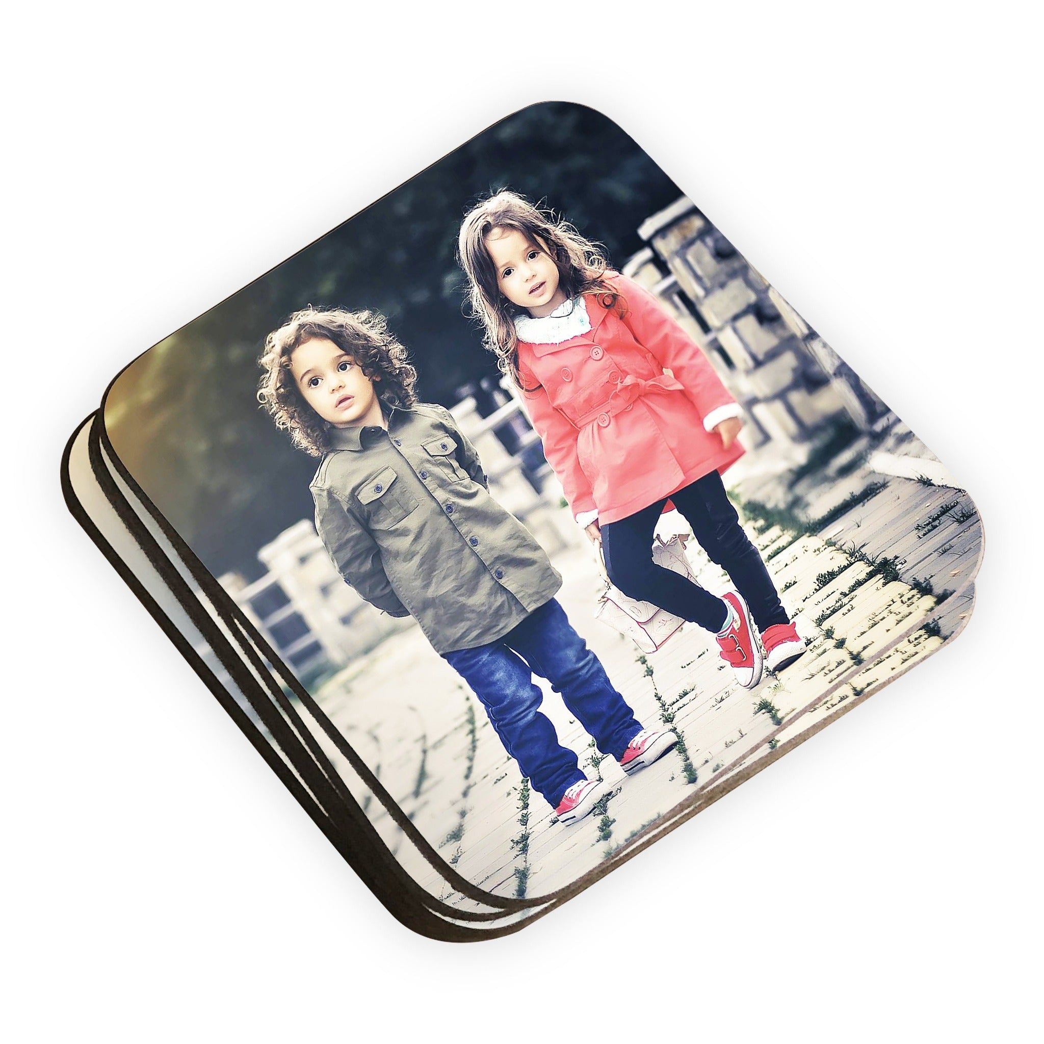 Personalised Photo High Quality Hardboard Coasters - Pack of 10