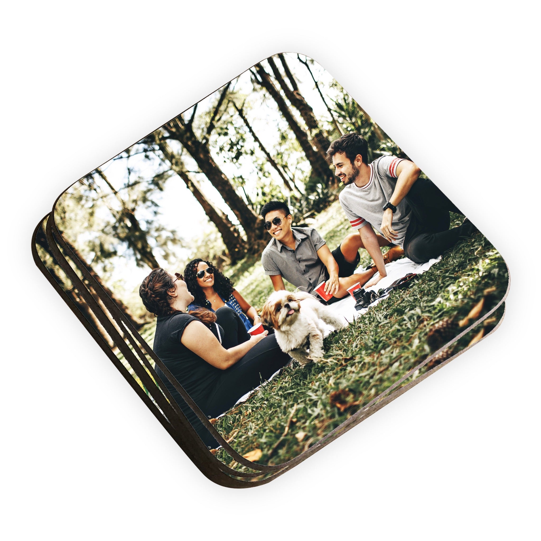 Personalised Photo High Quality Hardboard Coasters - Pack of 12