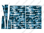 PS5 Army Blue Camo Personalised Console Vinyl Sticker