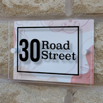 Personalised House Number Sign Clarendon Border
